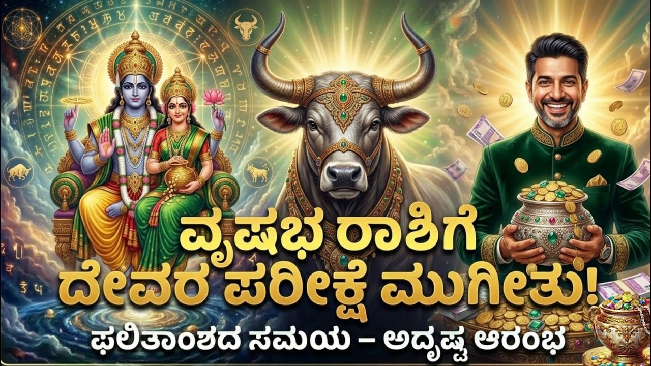 ವೃಷಭ ರಾಶಿಯವರಿಗೆ ದೇವರ ಪರೀಕ್ಷೆ ಮುಗಿಯುತ್ತಿದೆ - ಫಲಿತಾಂಶ ಸಿಗುವ ಸಮಯ | Vrishabha Rashi Prediction 2026