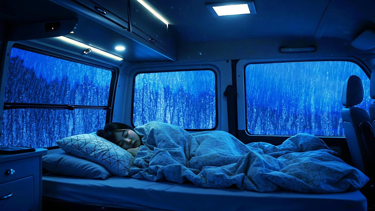 Deep Sleep Ambience 🌧️ Intense Rainstorm in Car 5 Minute Sleep