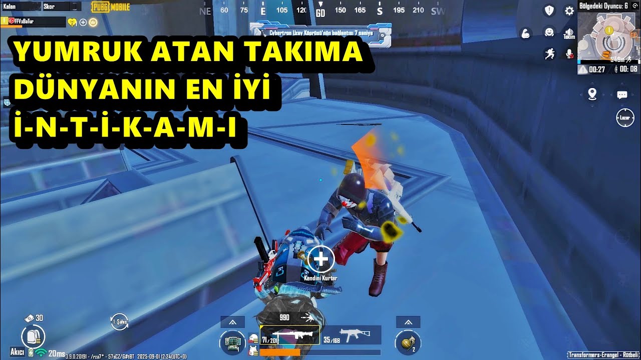 YUMRUK ATTI ! DÜNYANIN EN İYİ   İ N T İ K  A M I' NI ALDIM BATUR GAME SOLO SQUAD PUBG MOBİLE