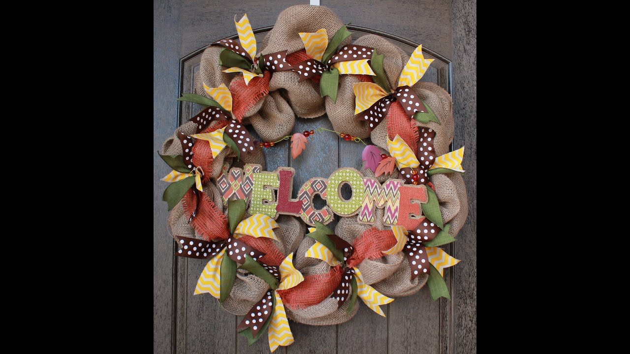 Burlap Wreath Tutorial Part 2 I Adding Ribbon
