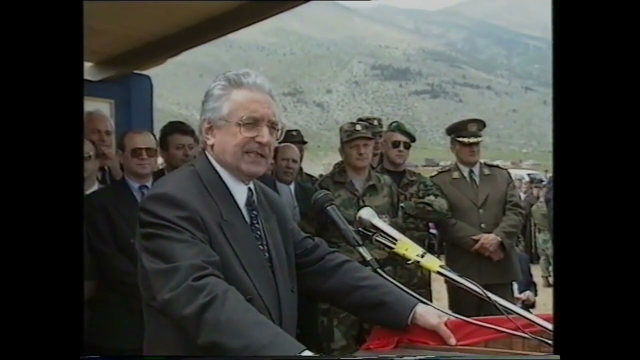 Franjo Tuđman i Šušak - Postrojavanje postrojbi HVO-a i Inženjerije na Blidinju te posjeta Međugorju