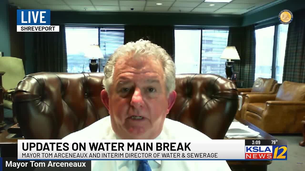 Shreveport mayor gives update on water main break and city-wide boil advisory