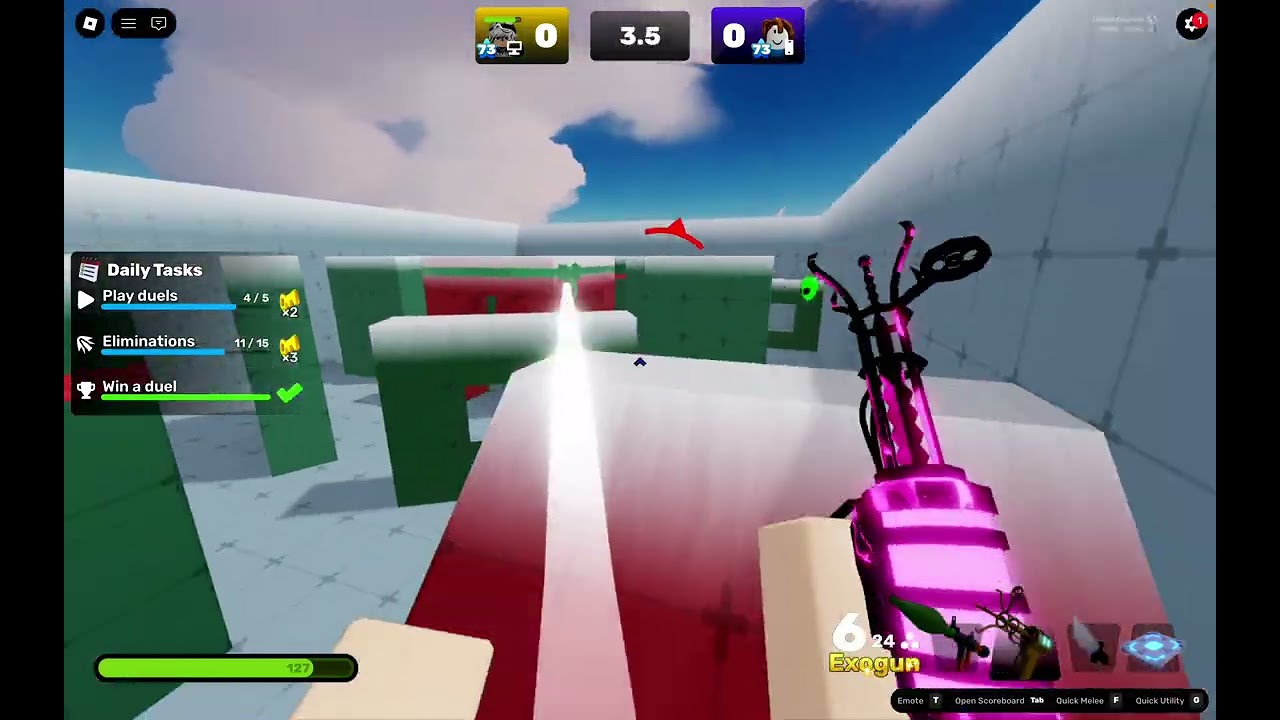 Playing rivals and 3v3s and 1v1s