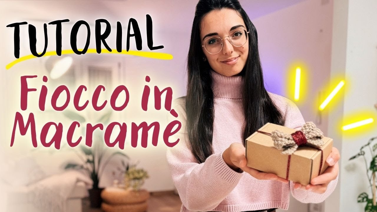Crea un fiocco di Macramè per i tuoi regali! 🎀 (usalo come portachiavi o come spilla per capelli)
