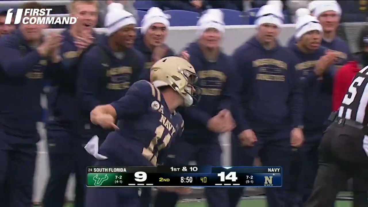 Highlights: Navy Football vs No. 25 South Florida (11/15/25)