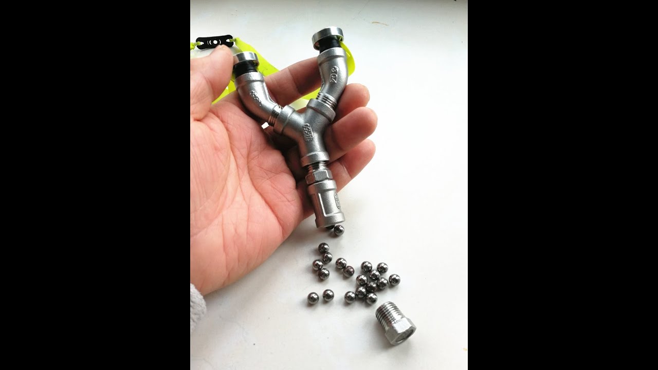 A unique pipe slingshot