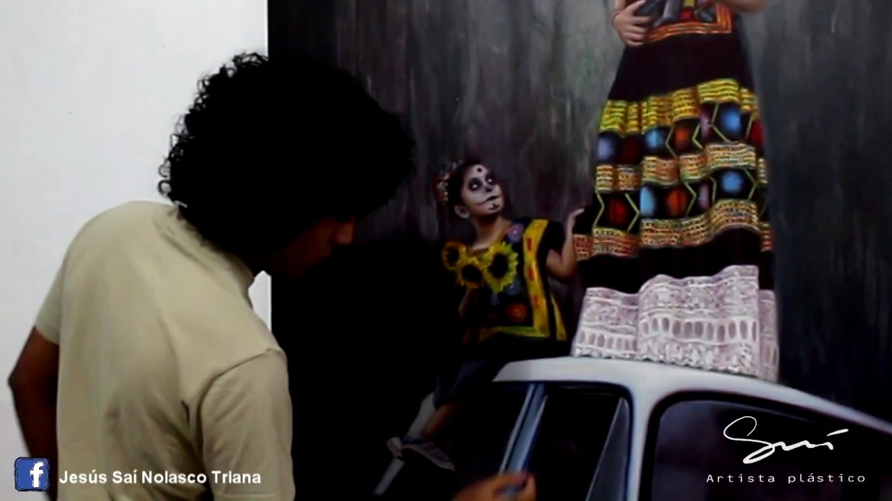 Pintando una tehuana