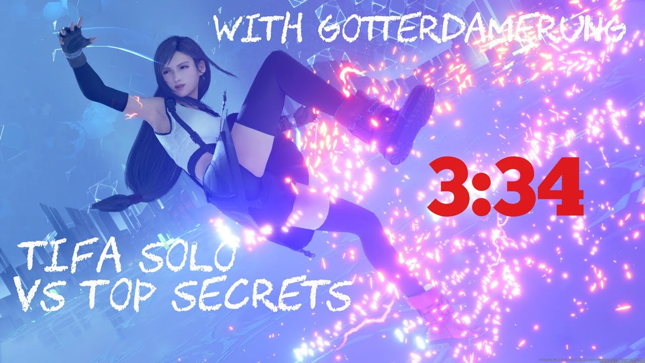 FINAL FANTASY VII REMAKE Tifa solo vs Top Secrets (3:34)