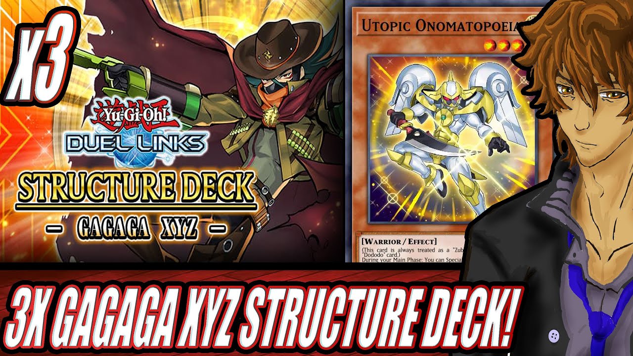 3X GAGAGA XYZ STRUCTURE DECK! BEST WAY TO PLAY?? | YuGiOh Duel Links