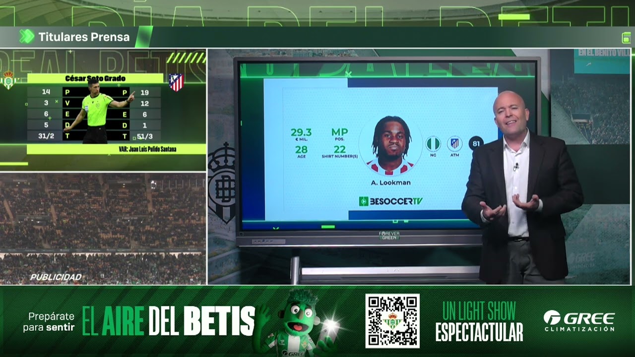 INFORME BOTELLO  Antes del encuentro  Análisis de las claves del Atletico de Madrid en Betis TV