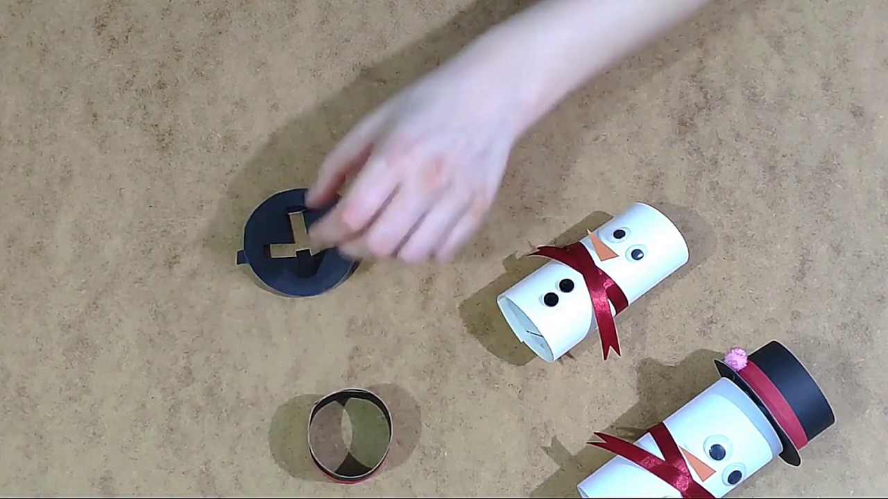 how to make a snowman with toilet roll