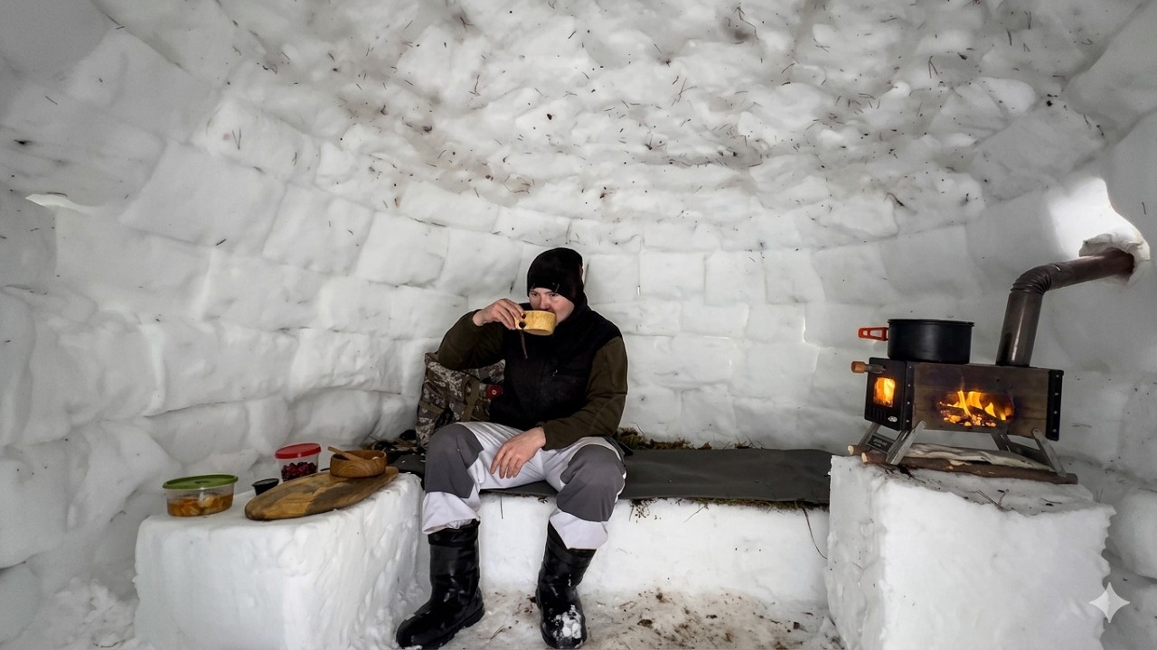 How to Make a REAL IGLOO Out of SNOW (Step by Step)