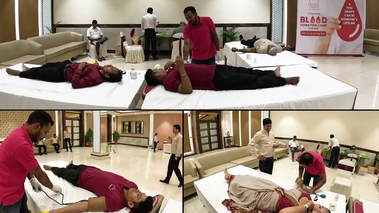 Blood Donation Camp at Hotel Crystal Crown