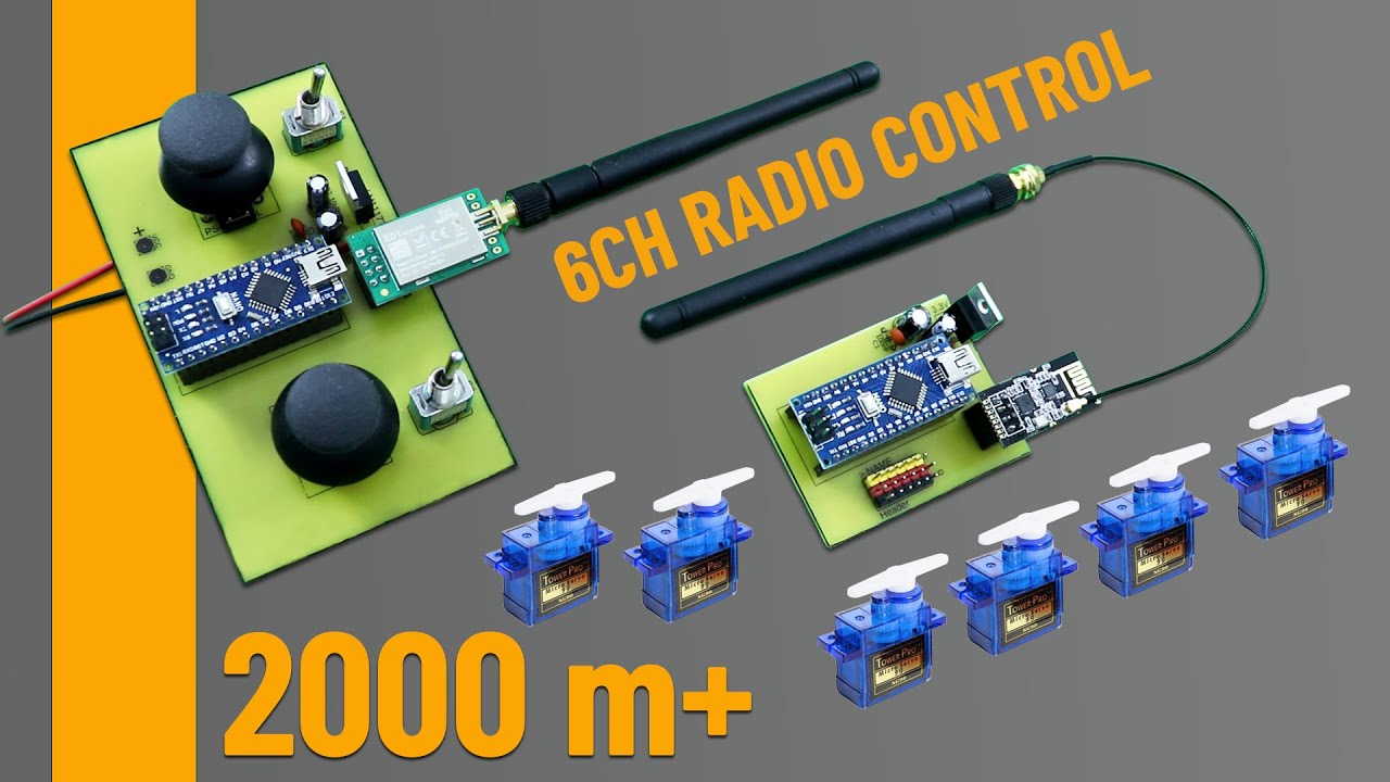 How To Make 6-Channel Radio Control. Range 2000m+
