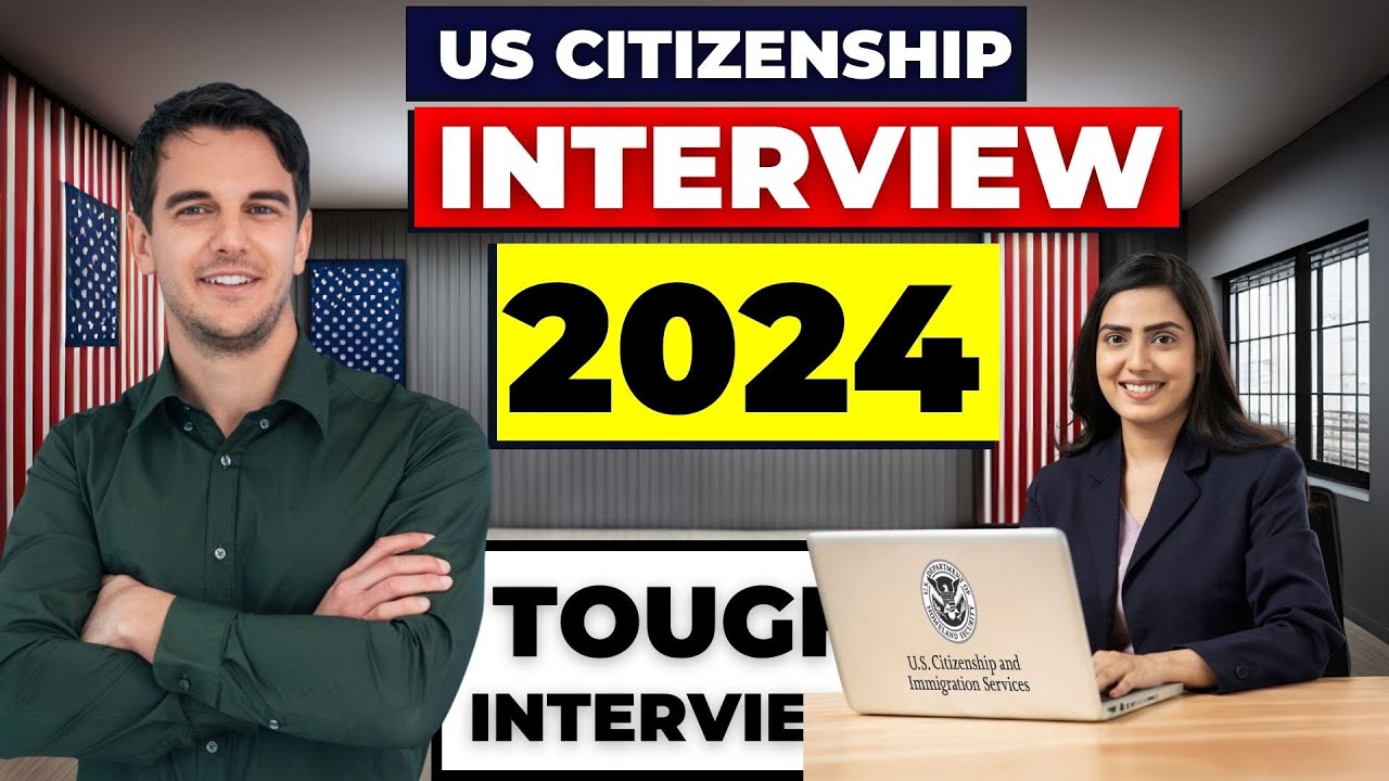 N400 Naturalization Interview 2024 | US Citizenship Interview and Test with a difficult Officer