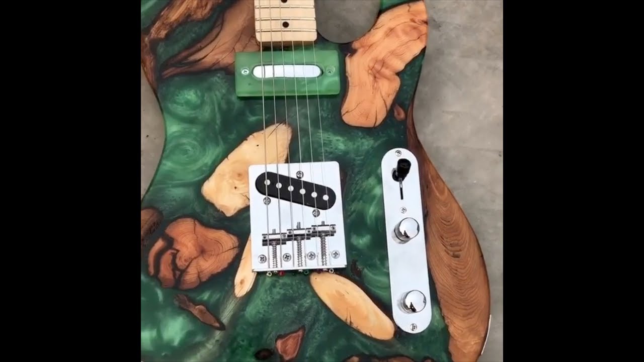 Resin Art with Woodworking Creates Custom Guitars