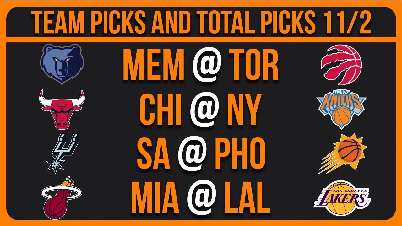 NBA Picks Today 11/2/25 NBA Picks and Predictions NBA Bets Today