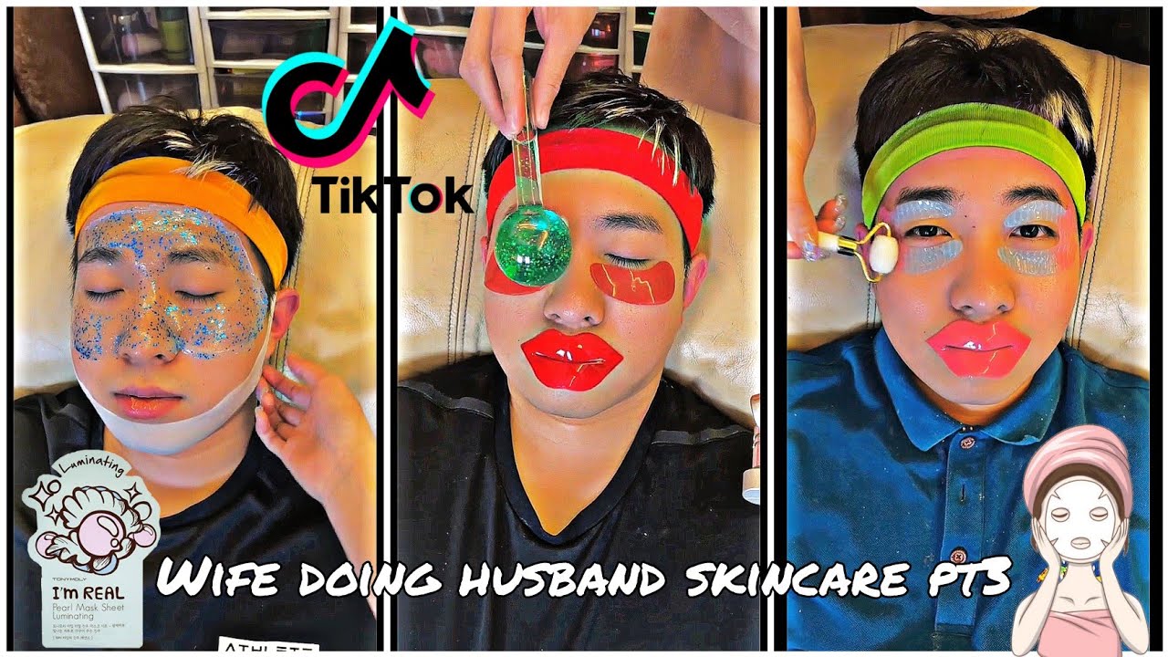 💫✨Asmr Skincare—🧖🛀Wife doing husband skincare🧼🛁#asmr#douyin#skincare#cutecouple✨🌸|pt3