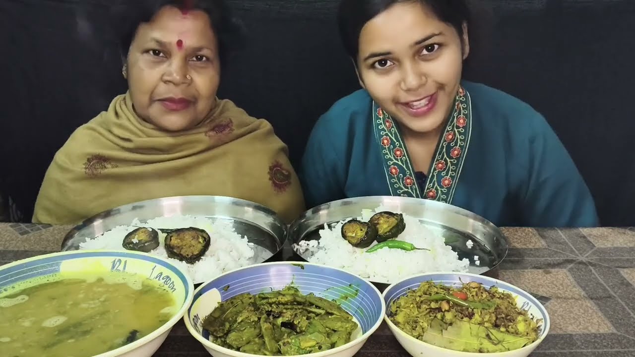 BIGBITES, EATING SHOW,VAT,BEGUN VAJI DAL,SIM AR KOWRA, BADHAKOPIR GHONTO🤤🤤