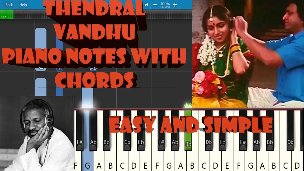 Thendral vandhu piano notes with chords | easy and simple chords| Avathaaram | Ilayaraja music