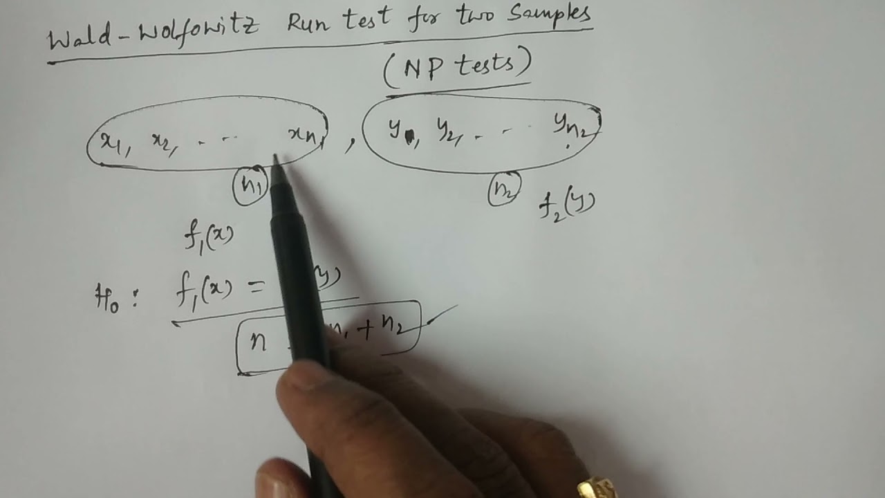 Run test for Two samples - NP tests  - BSc Statistics