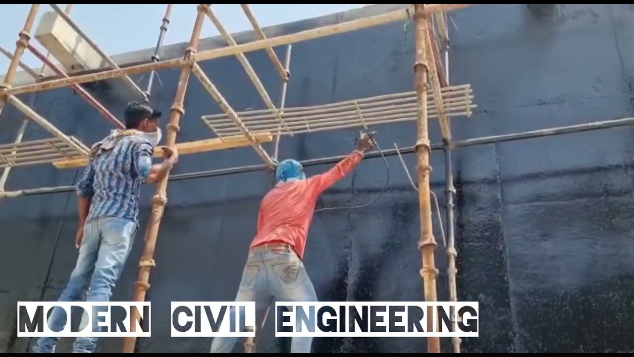 Process of Coal Tar epoxy coating Painting works at Water Project