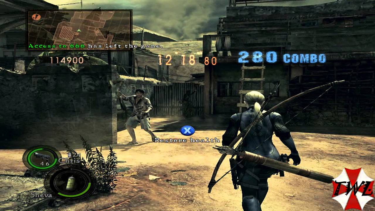 RE 5 PC - 4 Players Mercenaries NO MERCY - Public Assembly - Sheva Tribal