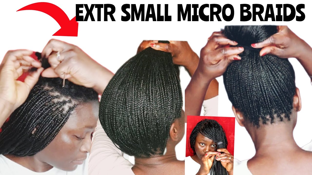 2023- pt 2 😀Small MICRO BRAID/ BRA LENGTH/BRAID WITH ♥ ME. Using EZ braiding hair 👌