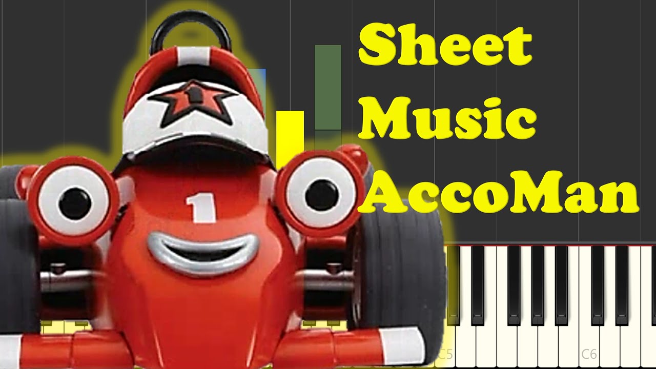🏁🎹 Roary the Racing Car Theme Song 🚗💨 | Piano Sheet Music 📝✨