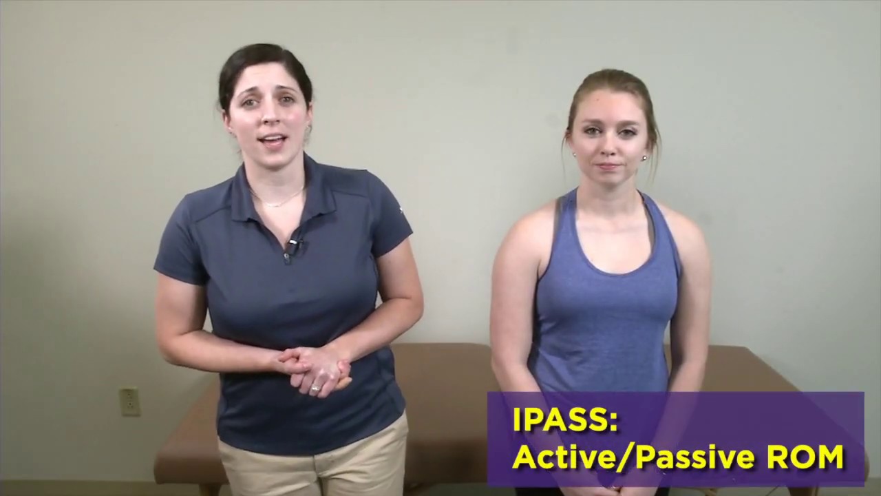 IPASS Shoulder Exam Video #2: Active and Passive Range of Motion
