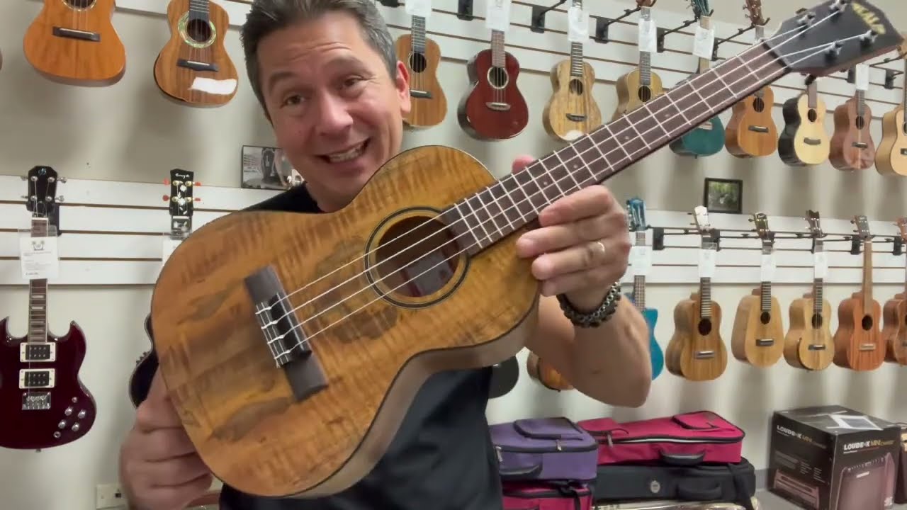 Kala KA-CM-T Curly Mango Tenor Ukulele Demo/Review at Aloha City Ukes