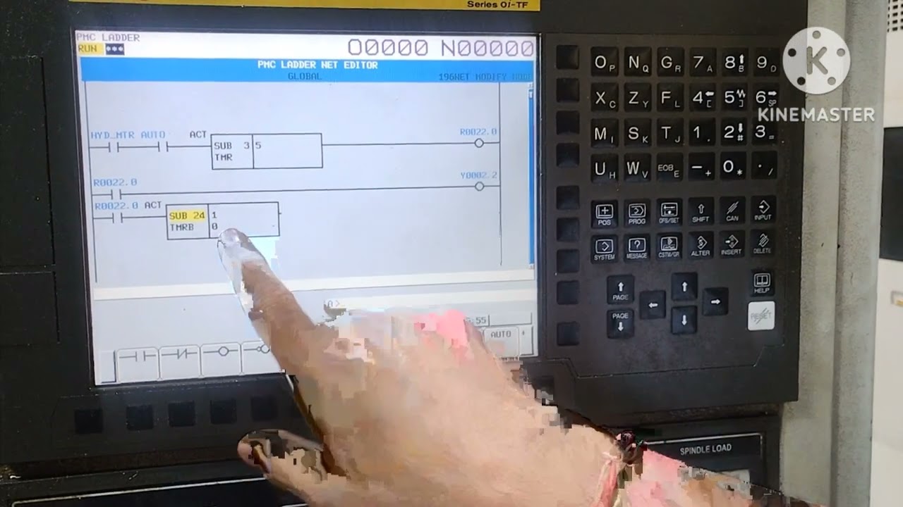 Fanuc cnc How to write new ladder for on  lubrication motor with the help of Timers.