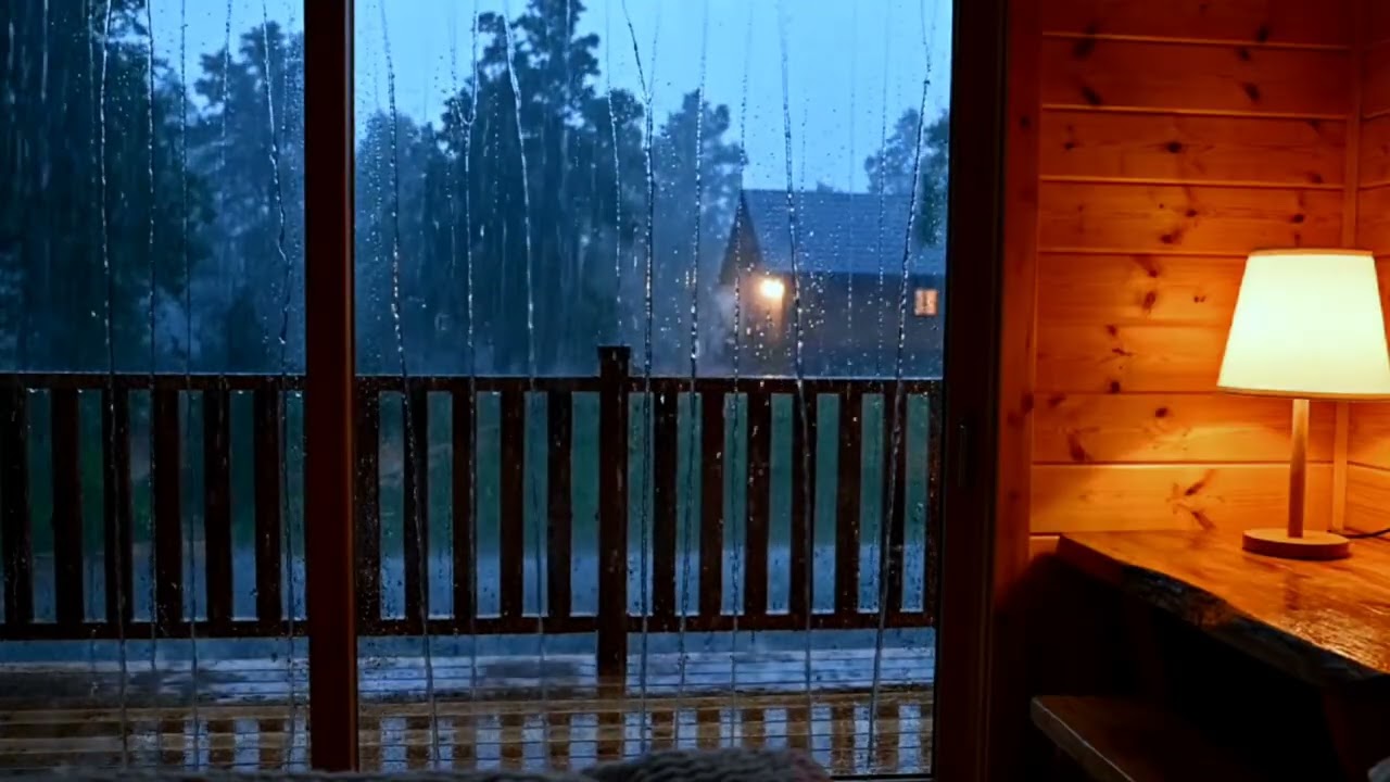 Rain Sound On WindowㅣHeavy Rain for Sleep, Study and Relaxation, Meditation