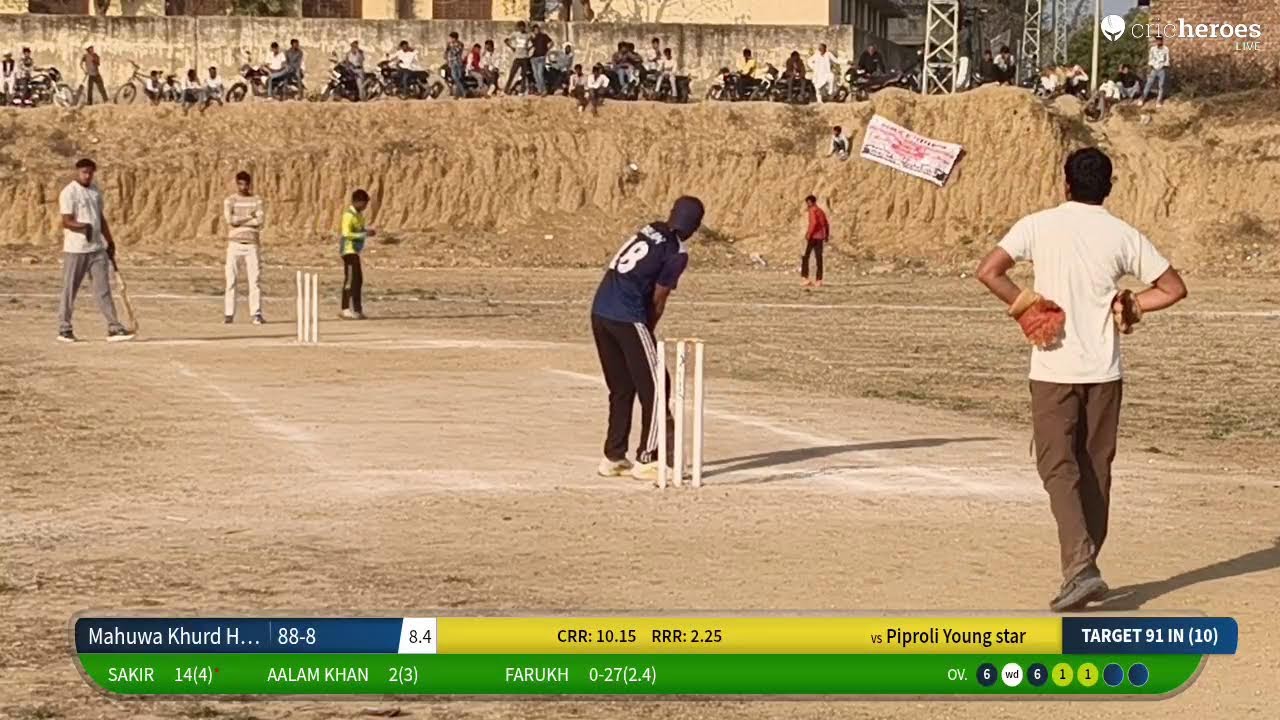 Piproli Young star vs Mahuwa Khurd Heroes live cricket match | Nangla Banjeerka Super League 2nd Se