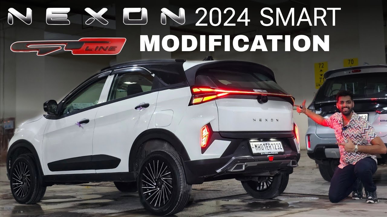 NEXON 2024 SMART GT LINE UPGRADE WITH TATA GENUINE POWER WINDOW,ORVMS,ALLOYS & CONNECTING LIGHT
