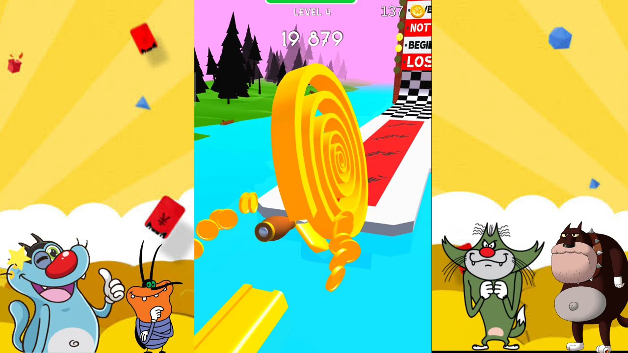 NOOB vs PRO vs HACKER | Spiral Roll With Oggy And Jack | Rock Indian Gamer |