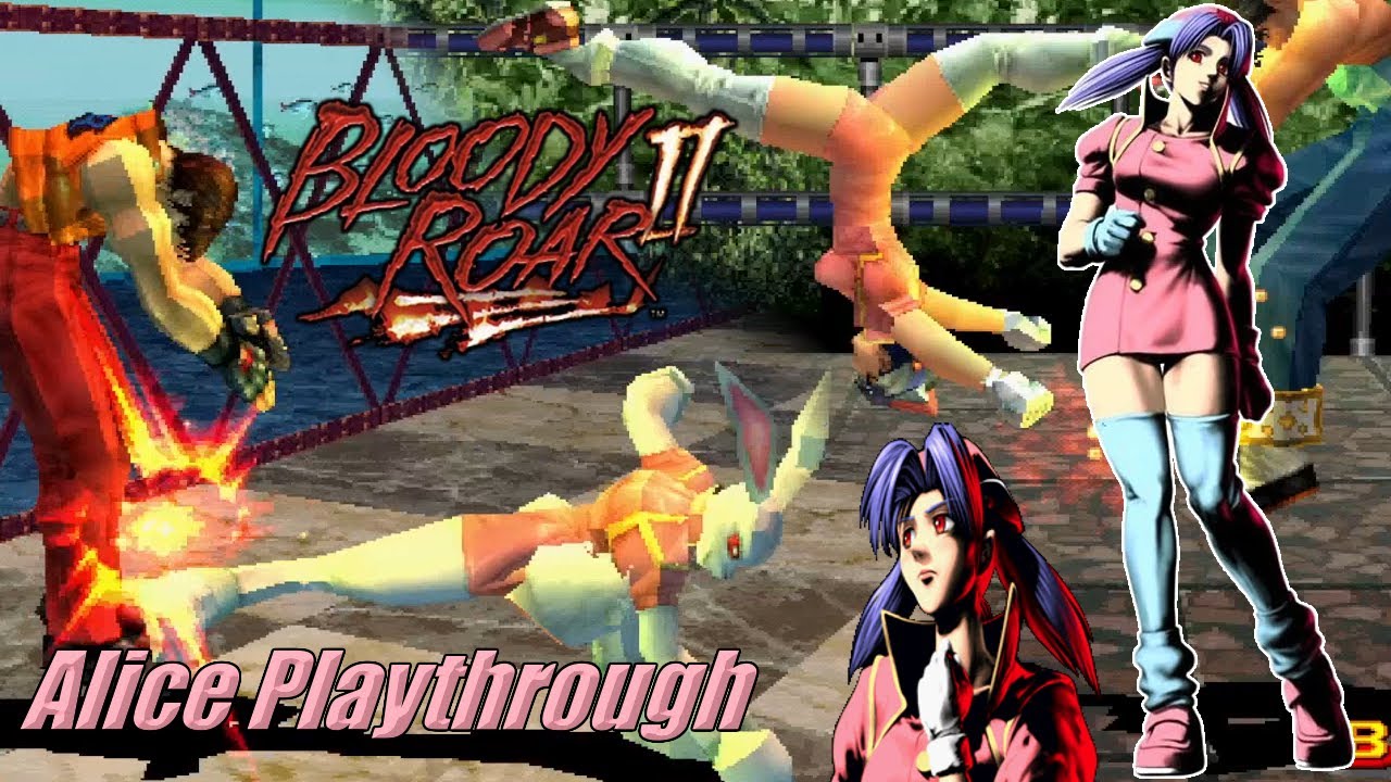 Bloody Roar II (PS1) - Alice the Rabbit Arcade Playthrough