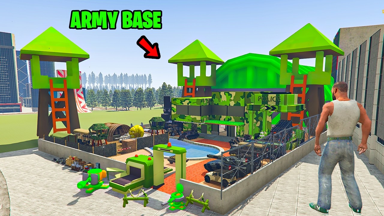 Franklin Change House To ARMY BASE in INDIAN BIKES DRIVING 3D