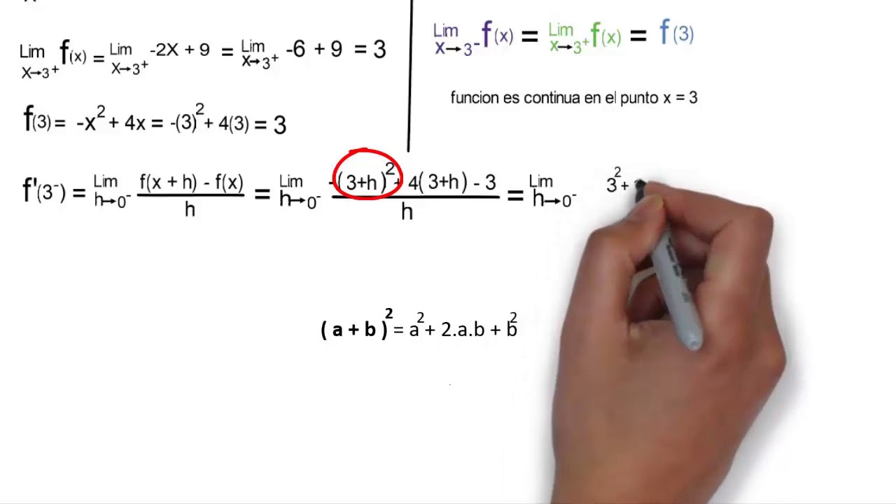 Derivadas Laterales y Continuidad  paso a paso