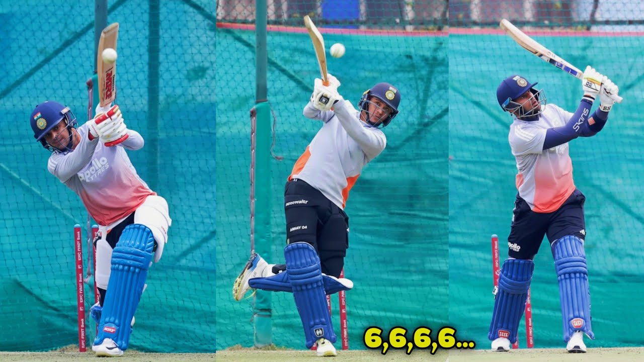 Abhishek, Gill, Surya, Sanju and Team India's six hitting practice session in Dharamsala | Ind vs Sa