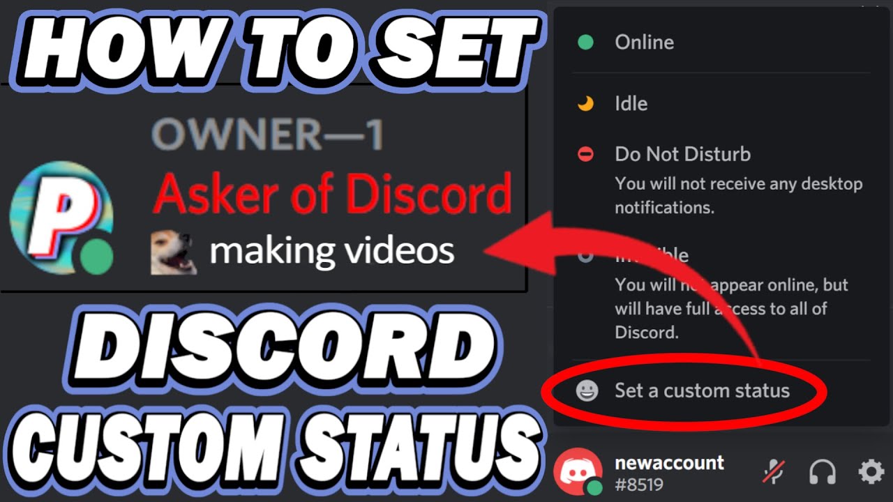 How to set a DISCORD CUSTOM STATUS (custom playing status) 2021