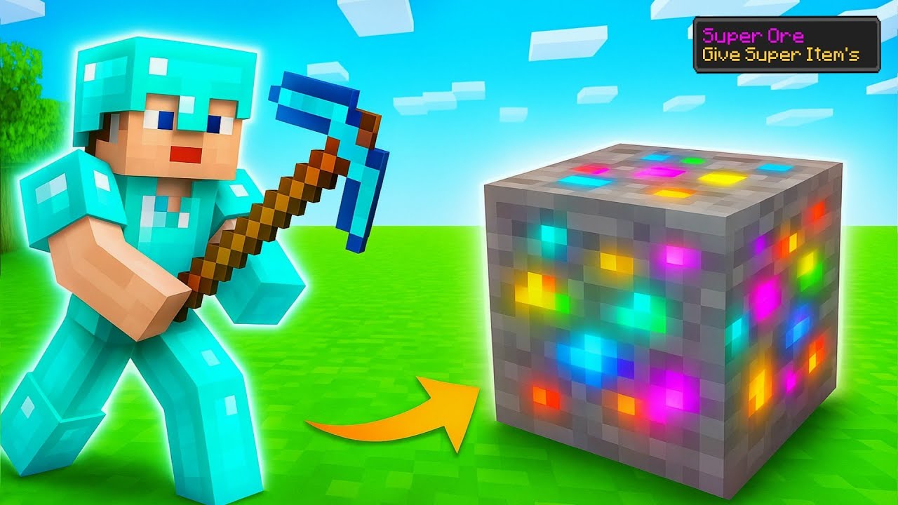 MINECRAFT, BUT ORES ARE DROP SUPER