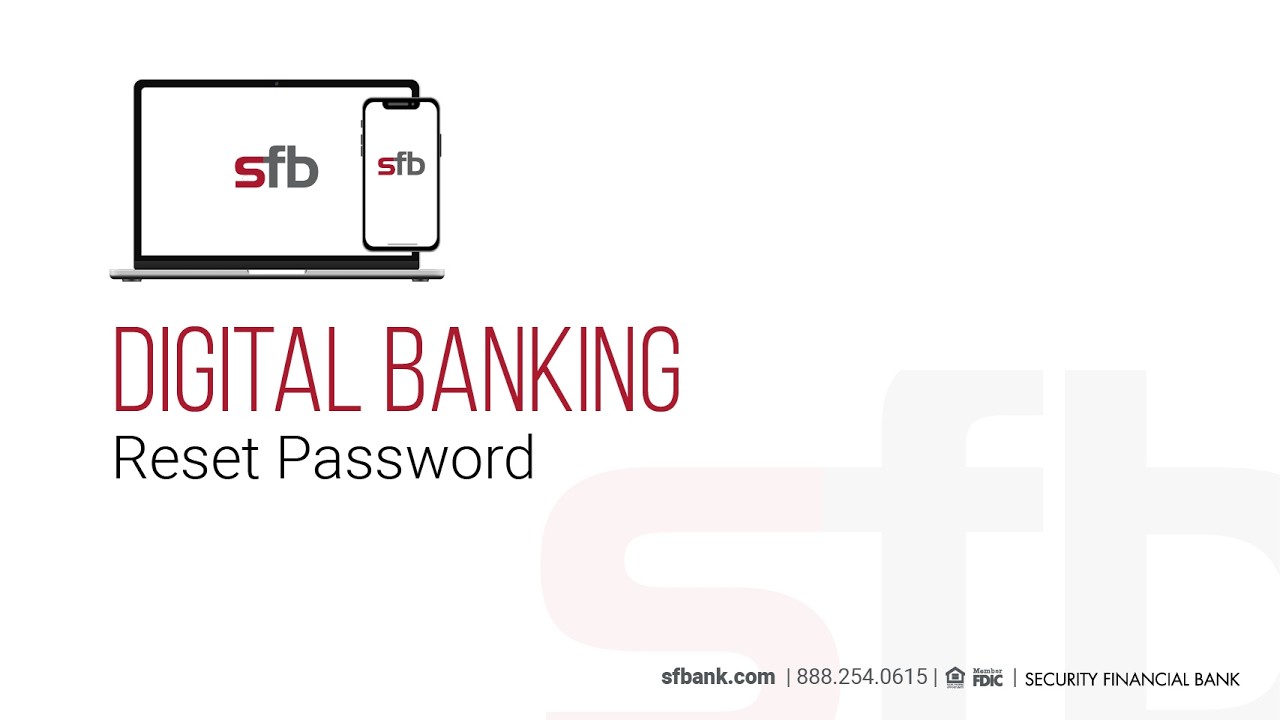 SFB Digital Banking - Reset Password