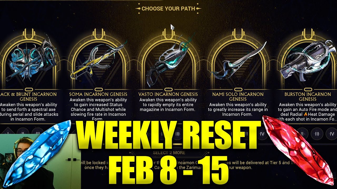 Burston Incarnon Week! Warframe Weekly Reset February 8 - 15!