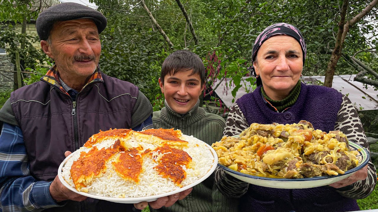 Autumn Day in the Village! Cooking Azerbaijani PILAF WITH CHESTNUTS