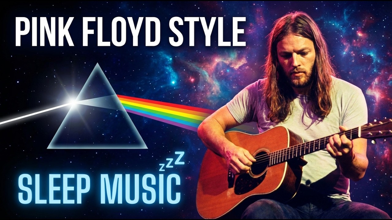 🎸 Pink Floyd–Inspired Cosmic Guitar Drift | Deep Sleep Ambience for Calm Nights 🌙