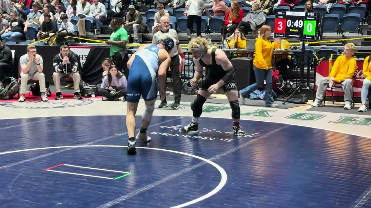 Colin Kelley North Forsyth vs Aleric Marsden Denmark 175lbs 2025 GHSA 6A State Tournament Qrterfinal