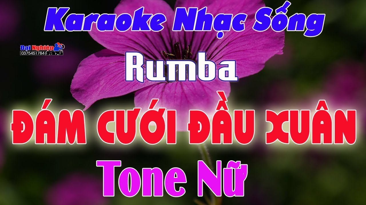 Đám Cưới Đầu Xuân Karaoke Tone Nữ Nhạc Sống Bolero || Karaoke Đại Nghiệp