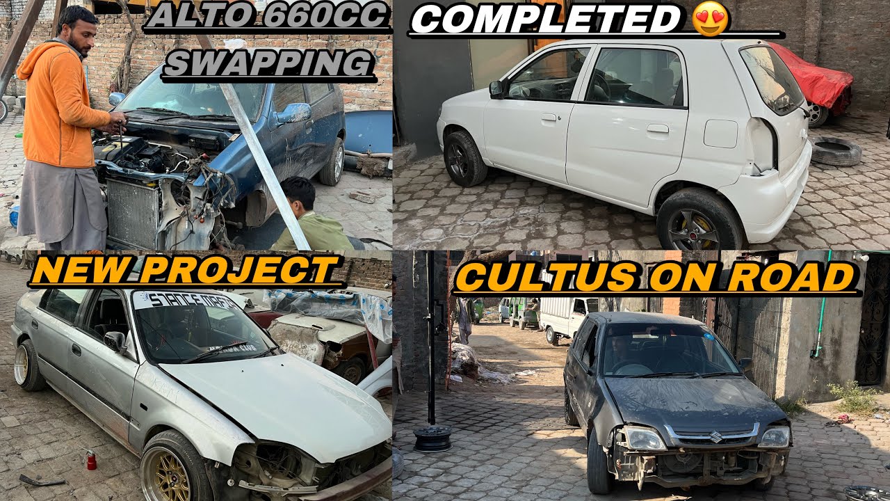 SWAPPING 660cc ENGINE IN ALTO vxr | TEST DRIVE OF K10a ENGINE | AUTOMATIC CULTUS ON ROAD | HONDA EK