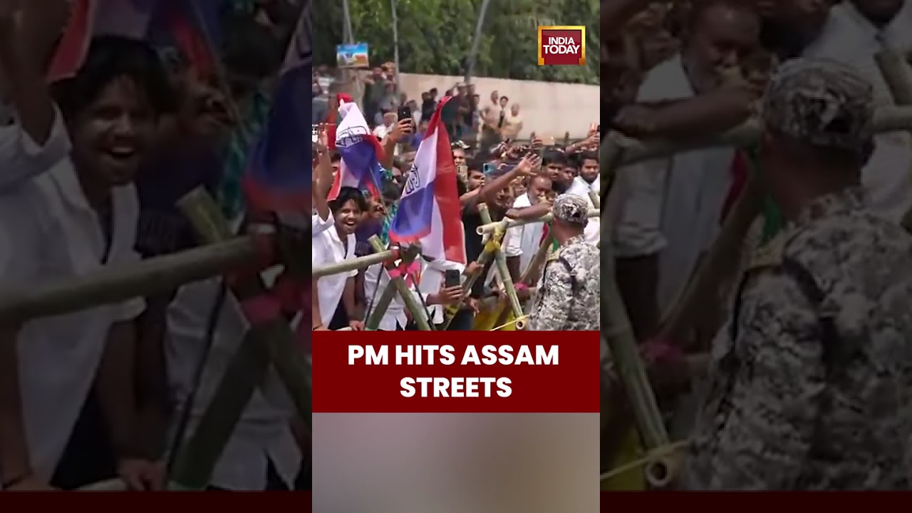 PM Narendra Modi Roadshow in Assam&rsquo;s Barpeta Draws Massive Crowds Ahead of Elections